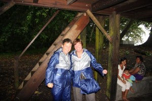 Regenbui in de jungle